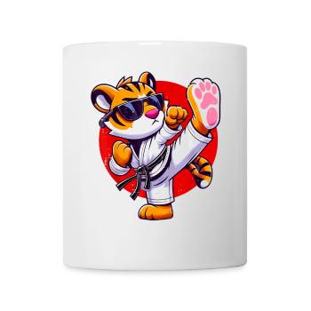 Tigre Karate Style Illustration - Mug blanc - blanc - Devant