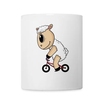 Schaf Fahrrad - Tasse - Weiß - Vorne