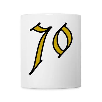 70. 70 ANS. 70e ANNIVERSAIRE. ANNIVERSAIRE 70 ANS. - Mug blanc - blanc - Devant