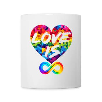 LIEBE IST UNENDLICH, LIEBESPUZZLE, LGBTQIA+ - Tasse - Weiß - Vorne