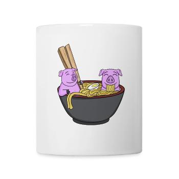 Kawaii Japan Pig Ramen - Mug - white - Front