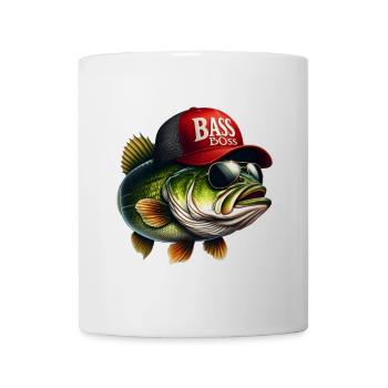 gestreifte Bass-Vibes - Tasse - Weiß - Vorne