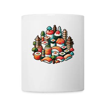 Großstadt Tokio Japan Sushi - Tasse - Weiß - Vorne