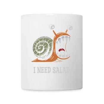 escargot , j'ai besoin de salade ! - Mug blanc - blanc - Devant