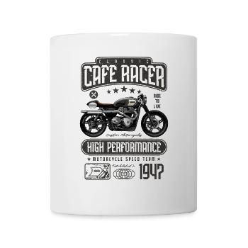 Cafe Racer Motorrad Geburtstag Biker Jahrgang 1947 - Tasse - Weiß - Vorne