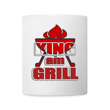 King at the Grill - Grill avec feu - Flammes - Mug blanc - blanc - Devant