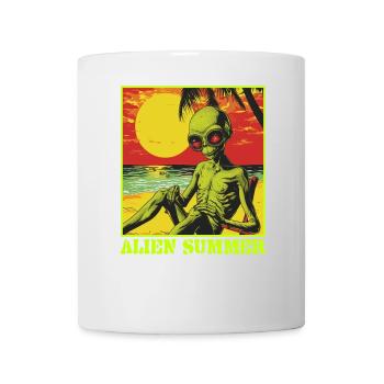 Voyage dans l’espace, Art fantastique, Alien en été, Vacances - Mug blanc - blanc - Devant