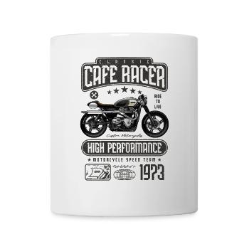 Cafe Racer Motorrad Geburtstag Biker Jahrgang 1973 - Tasse - Weiß - Vorne