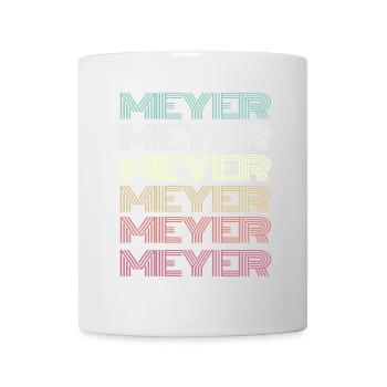 Meyer Retro Familie Nachname Geschenk - Tasse - Weiß - Vorne