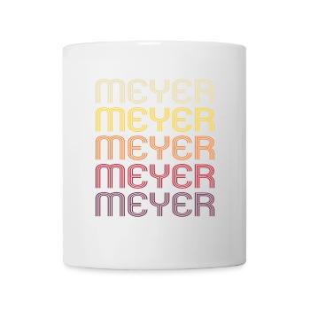 Meyer Retro Familie Nachname Geschenk - Tasse - Weiß - Vorne
