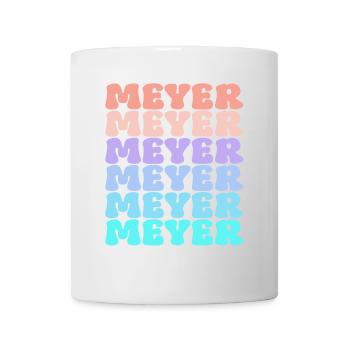 Meyer Familie Nachname Retro - Tasse - Weiß - Vorne