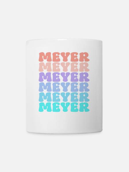 Nom de famille Meyer Retro - Mug blanc - blanc