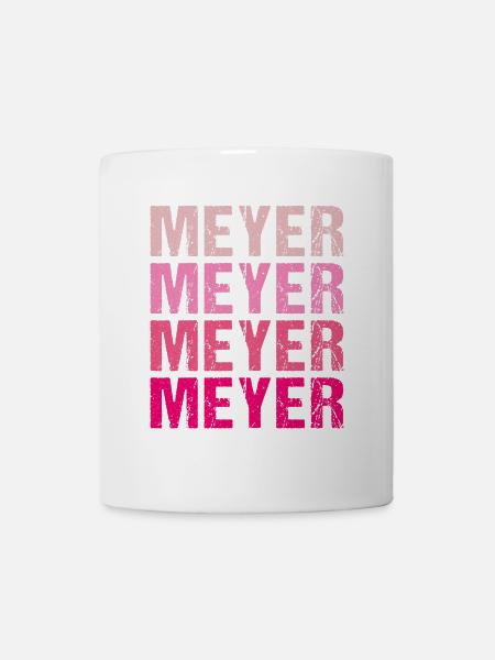 Meyer Familienname Team Retro Geschenkidee - Tasse - Weiß