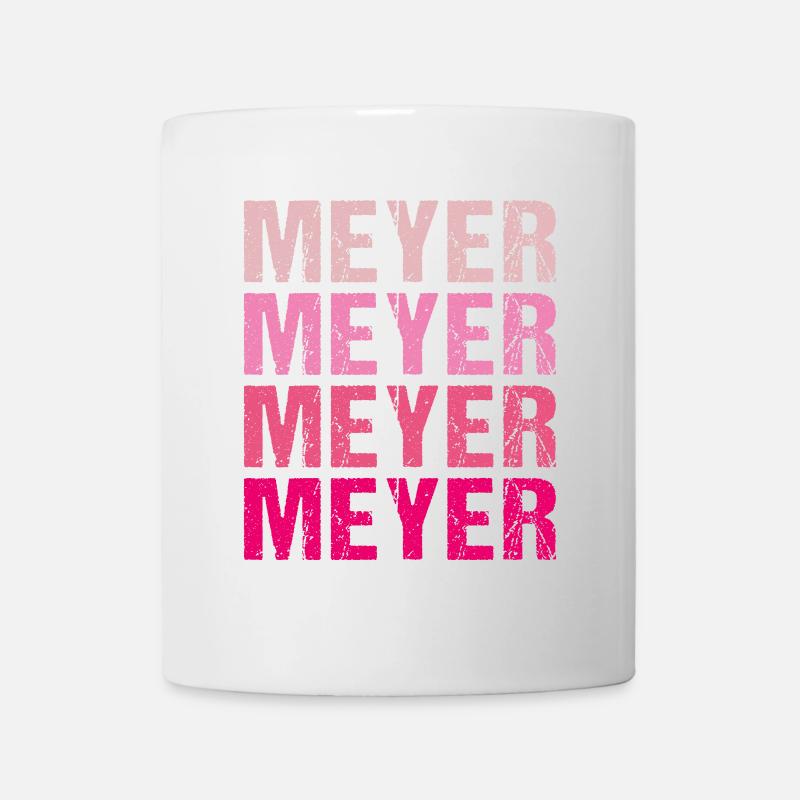 Meyer Familienname Team Retro Geschenkidee - Tasse - Weiß