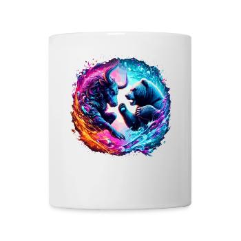 Bull vs Bear Exchange Battle - Mug - white - Front