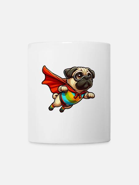 Carlin super-héros - Mug blanc - blanc