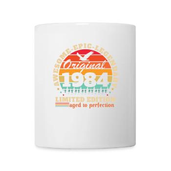 40 Ans 1984 Vintage Rétro Cadeau D'anniversaire - Mug blanc - blanc - Devant