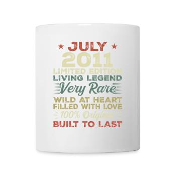 Cadeau Juillet 2011 Anniversaire Juillet 2011 Anniversaire - Mug blanc - blanc - Devant