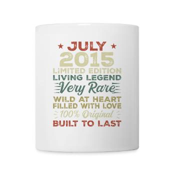 Geschenk Juli 2015 Jubiläum Juli 2015 Geburtstag - Tasse - Weiß - Vorne
