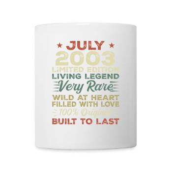 Cadeau Juillet 2003 Anniversaire Juillet 2003 Anniversaire - Mug blanc - blanc - Devant