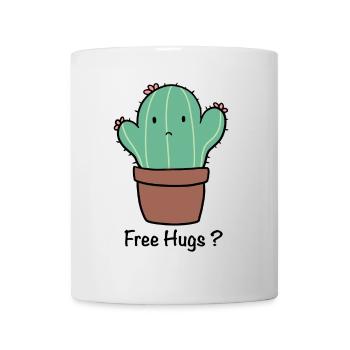 Süßer Kaktus Free Hugs - Tasse - Weiß - Vorne