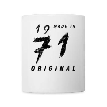 Fabriqué en 1971 Original Anniversaire Grunge en détresse - Mug blanc - blanc - Devant