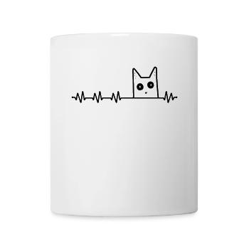 Katzenliebhaber Ugly Herzschlag Katzen - Tasse - Weiß - Vorne