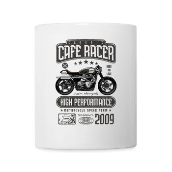 Cafe Racer Moto Anniversaire Motard Né en 2009 - Mug blanc - blanc - Devant