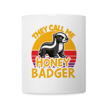 Lustiger Honigdachs Sie nennen mich Honigdachs und sagen - Tasse - Weiß - Vorne