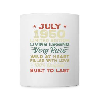 Cadeau Juillet 1950 Jubilé Juillet 1950 Anniversaire - Mug blanc - blanc - Devant