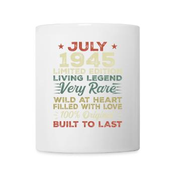 Cadeau Juillet 1945 Jubilé Juillet 1945 Anniversaire - Mug blanc - blanc - Devant