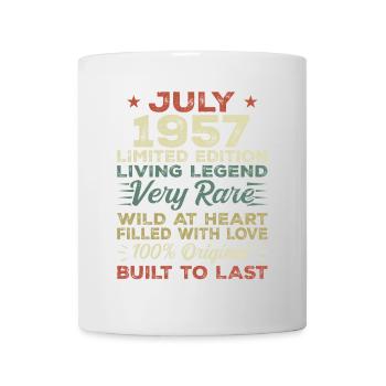 Cadeau Juillet 1957 Jubilé Juillet 1957 Anniversaire - Mug blanc - blanc - Devant