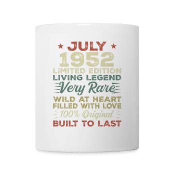 Geschenk Juli 1952 Jubiläum Juli 1952 Geburtstag - Tasse - Weiß - Vorne