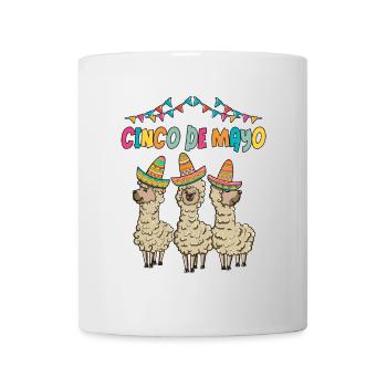 Alpaca with Sombrero Llama Cinco de Mayo Outfit - Mug - white - Front