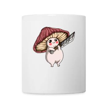Cueillette de champignons Champignon de la ferme avec couteau Cook Cook - Mug blanc - blanc - Devant