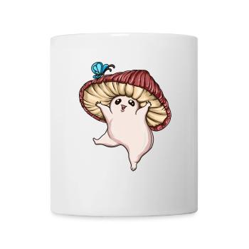 Niedlicher Pilz fängt Schmetterling Kinder Pilze - Tasse - Weiß - Vorne