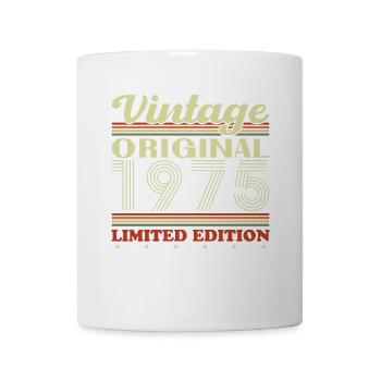 1975 Vintage Retro Geburtstagsgeschenk - Tasse - Weiß - Vorne