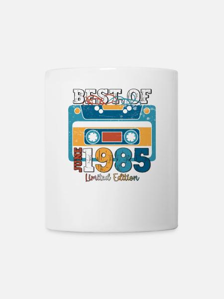 Kassette Juni 1985 Jahrgang 1985 Geburtstag 1985 - Tasse - Weiß