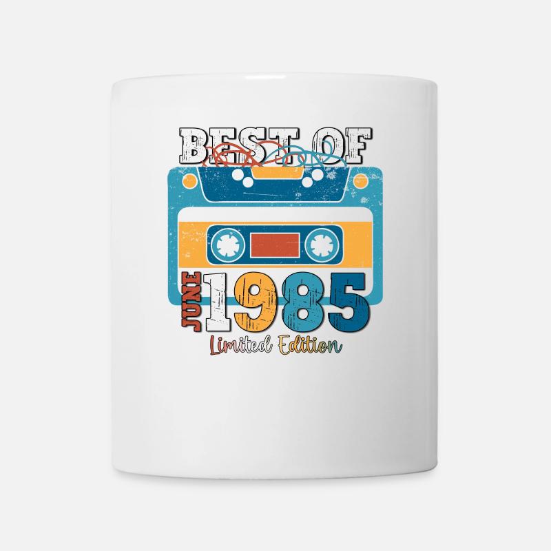 Cassette Juin 1985 Millésime 1985 Anniversaire 1985 - Mug blanc - blanc