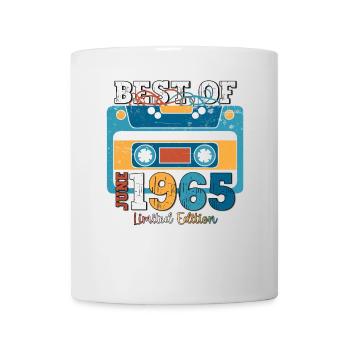 Cassette Juin 1965 Millésime 1965 Anniversaire 1965 - Mug blanc - blanc - Devant
