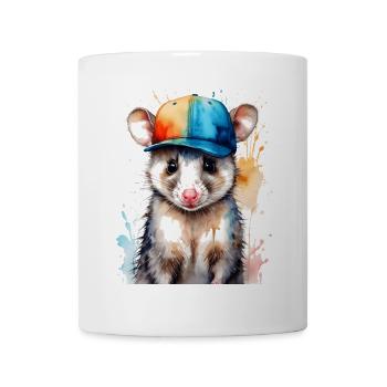 Opossum Snapback Cap Cool Tier Design Print - Mug - white - Front