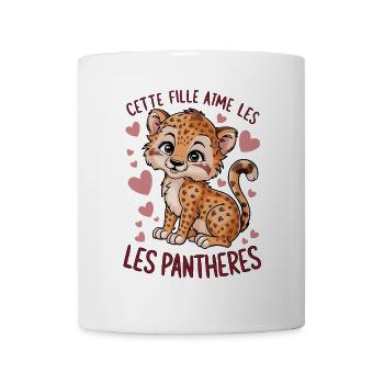 Nur ein Mädchen, das Panthers liebt Geschenk - Tasse - Weiß - Vorne