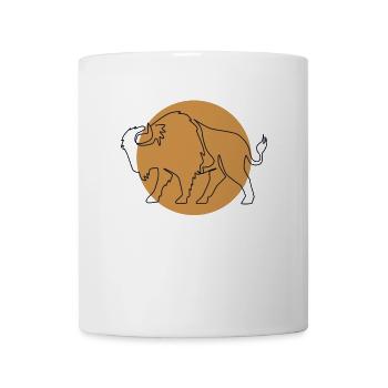 Lineart Buffalo Bovinae American Bison Lover Bison - Mug - white - Front