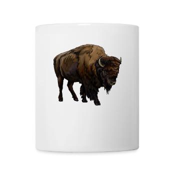 Büffel Amerikanischer Bison Bovinae Liebhaber Bison - Tasse - Weiß - Vorne