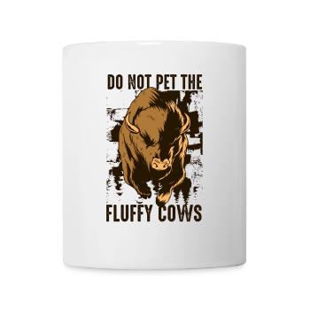 Ne caressez pas les vaches duveteuses Bison d’Amérique Buffalo - Mug blanc - blanc - Devant