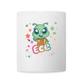 ECE - Beau nom de fille avec extraterrestre mignon - Mug blanc - blanc - Devant