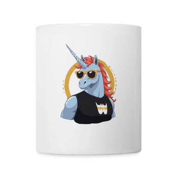 Papa Einhorn Lustiges Vatertag Design - Tasse - Weiß - Vorne