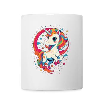 Amoureux de la licorne Couleurs vives Fantaisie - Mug blanc - blanc - Devant