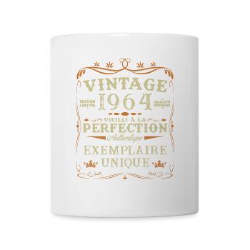 60 Ans 1964 Vintage Rétro Cadeau D'anniversaire - Mug blanc - blanc - Devant