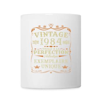 40 Ans 1984 Vintage Rétro Cadeau D'anniversaire - Mug blanc - blanc - Devant